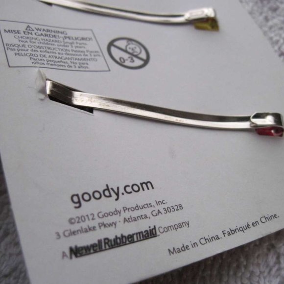 4 Goody Girls Plastic Bow Metal Stay Tight Put 2" Hair Barrettes Secure Clasp - Picture 7 of 7